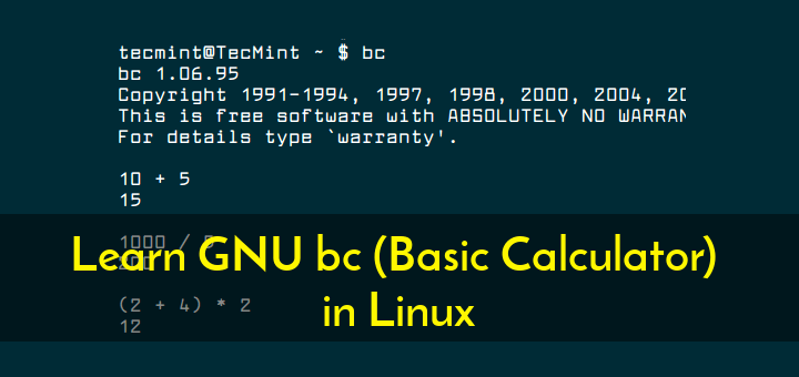 Linux bc Command Examples
