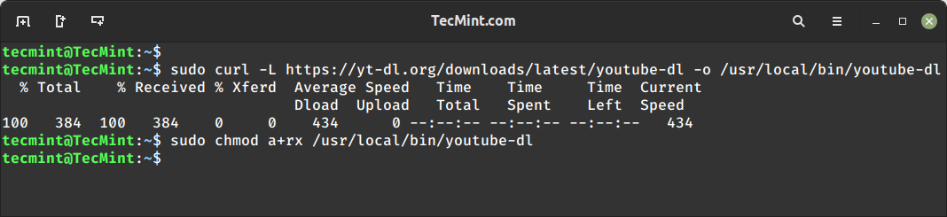 Install YouTube-DL in Linux