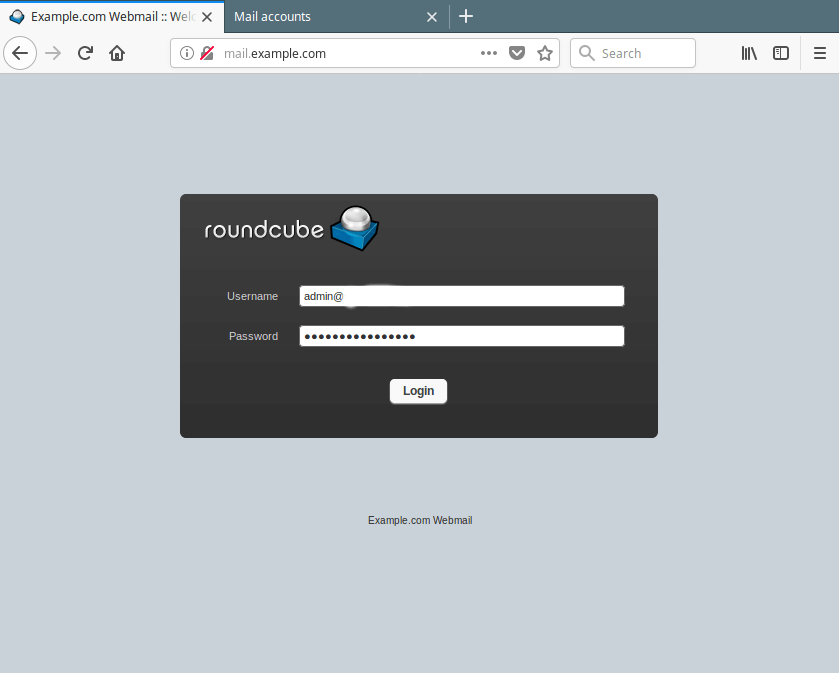 Roundcube Webmail Login