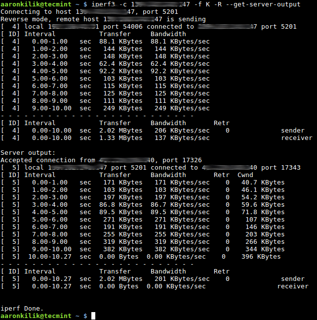 Ergebnisse des Servernetzwerks im Client abrufen