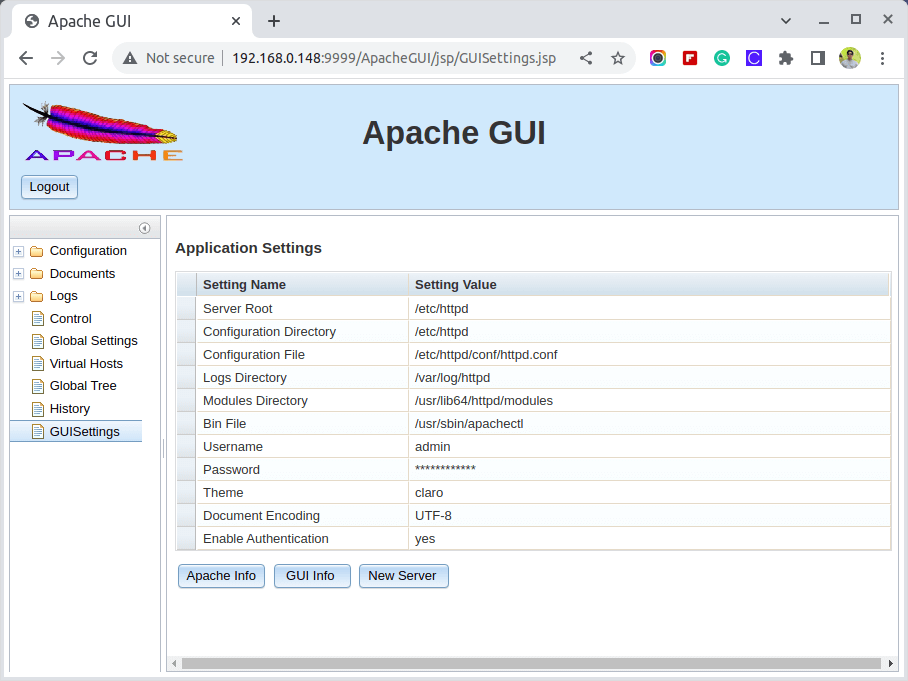 Apache Server Settings