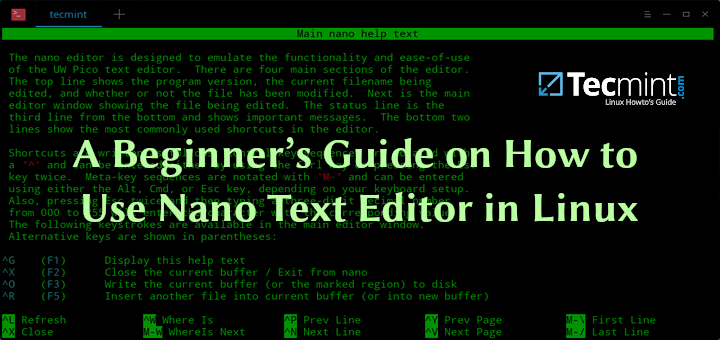 Learn Nano Editor in Linux