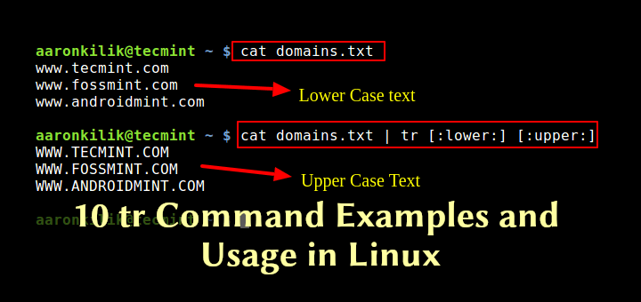 Linux tr Command Examples