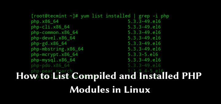 List PHP Modules in Linux