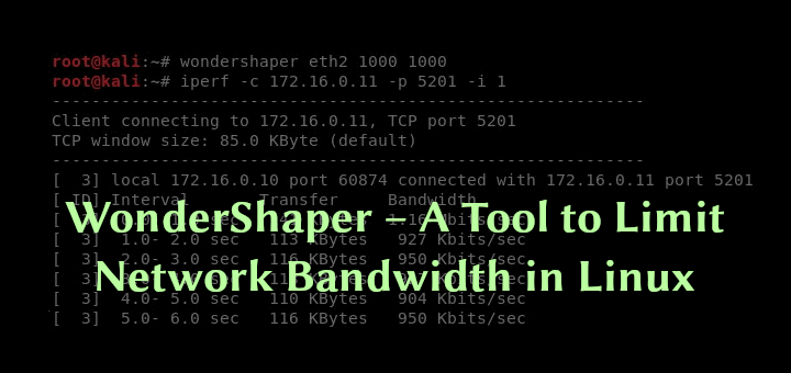 WonderShaper - Limit Network Bandwidth in Linux