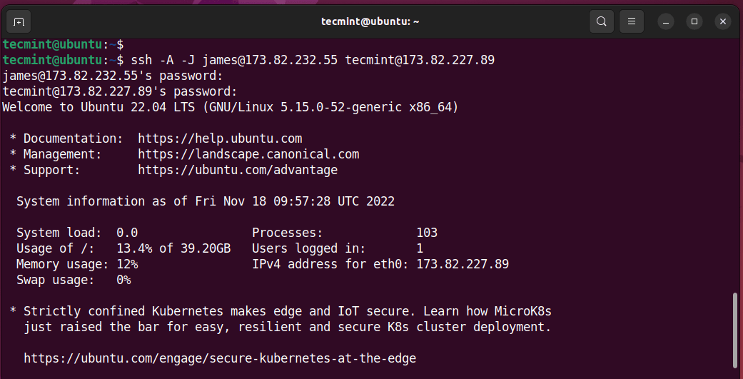 Connect Server Using SSH Jump Host