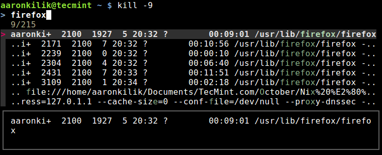 Auto Completion for Kill Command