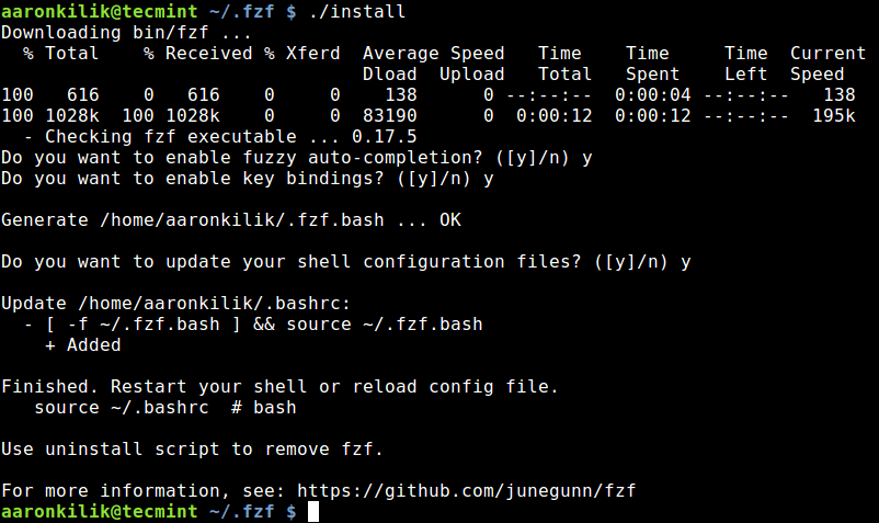 Install Fzf in Linux