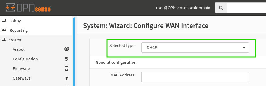 OpnSense DHCP Settings