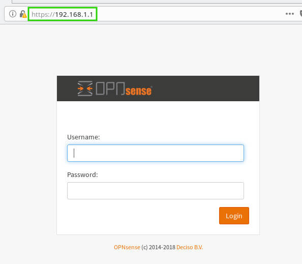 OpnSense Login Interface