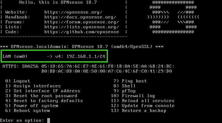 OpnSense Network Interfaces