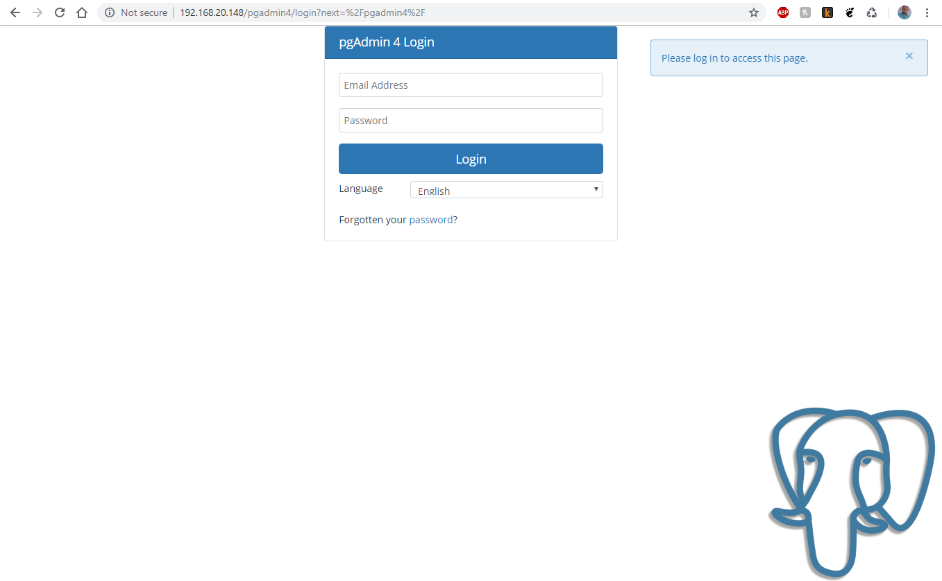 PgAdmin4 Login