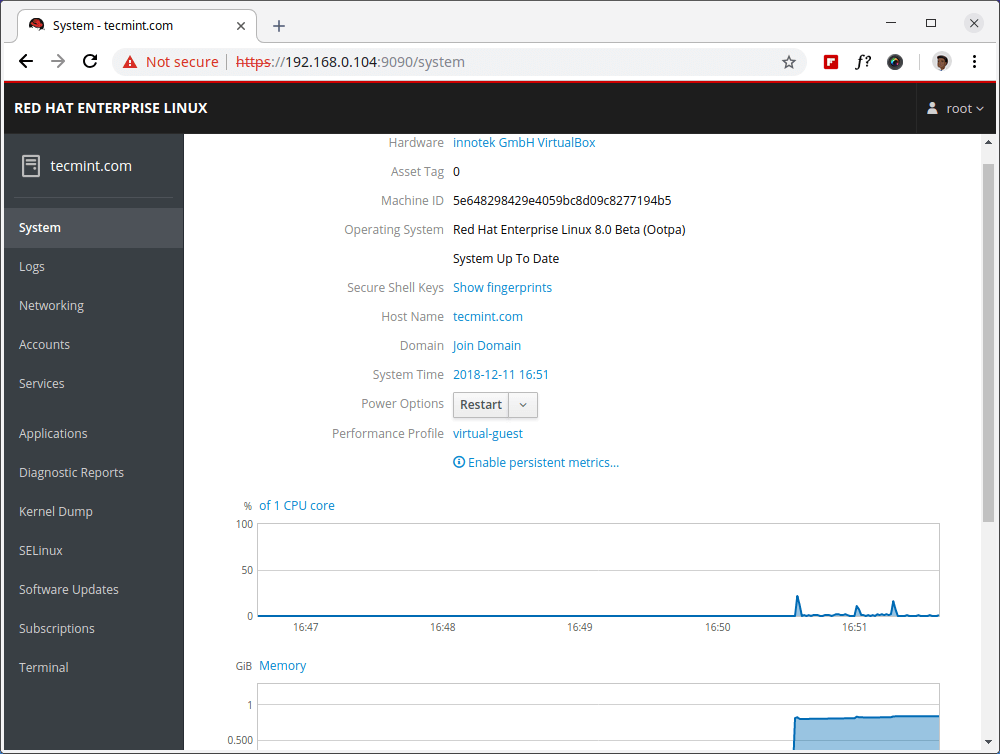 RHEL 8 Systemübersicht