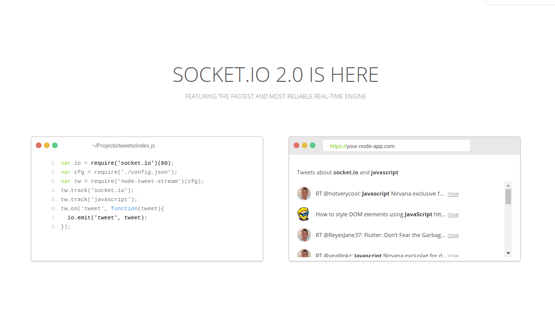 Socket-io - a JavaScript library for realtime web applications