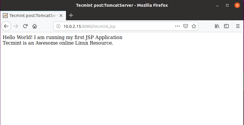 Testen Sie Apache Tomcat