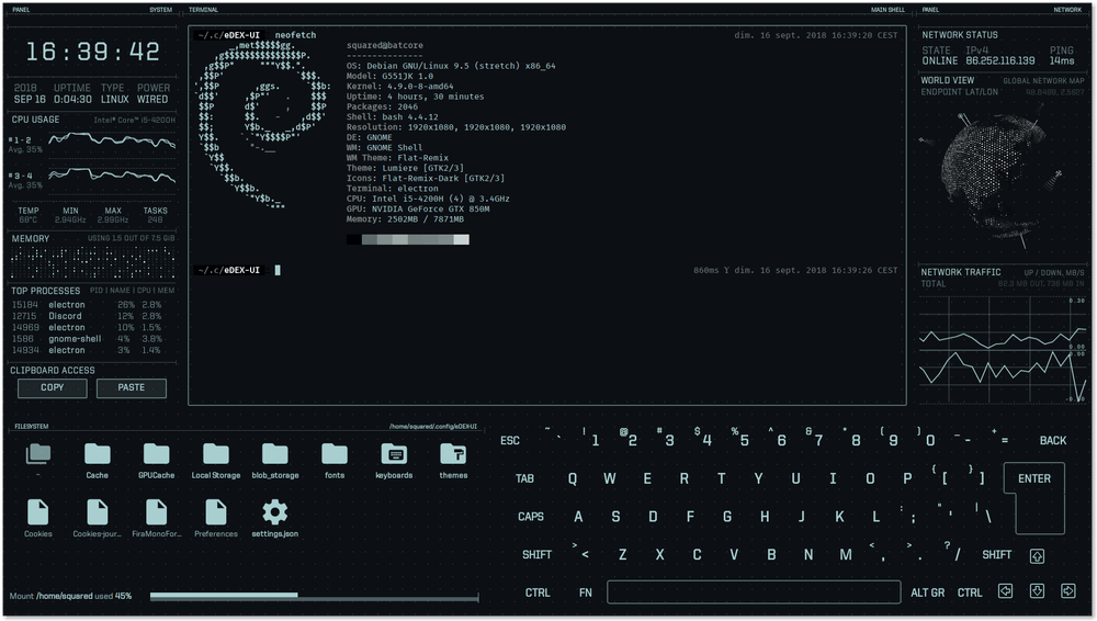 eDEX-UI - Linux Terminal Emulator