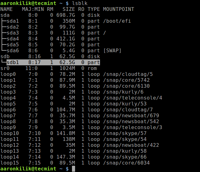 List Block Devices