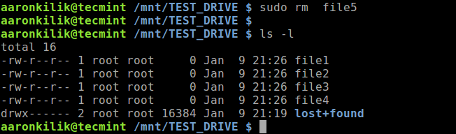 Entfernen Sie eine Datei unter Linux