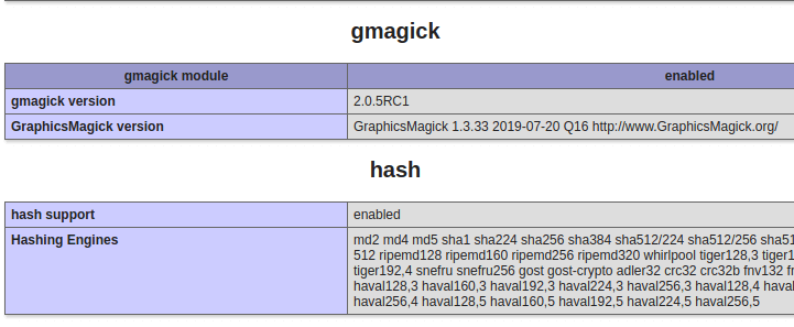 Überprüfen Sie die Gmagick PHP-Erweiterung