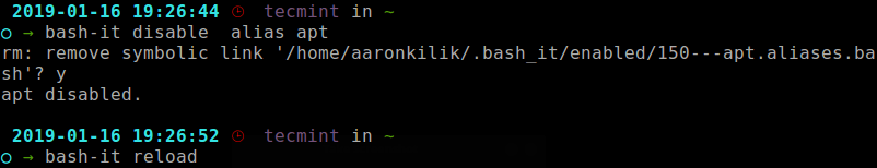  Deshabilitar alias en Linux 