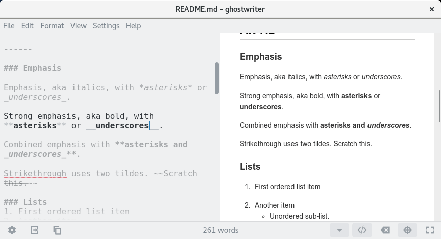 Ghostwriter - Markdown Editor