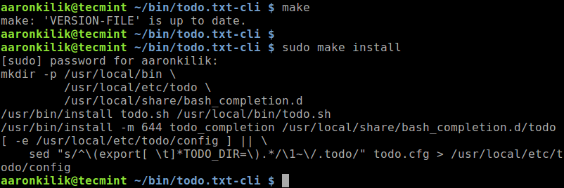 Install Todo.txt CLI in Linux