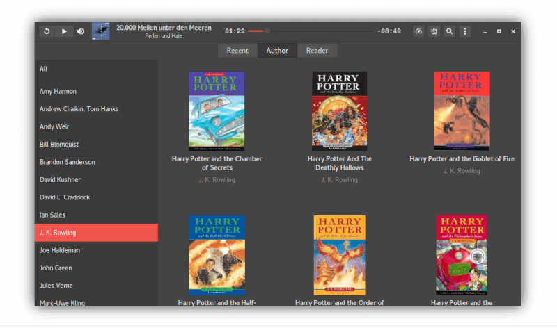 Cozy Audiobook Player for Linux