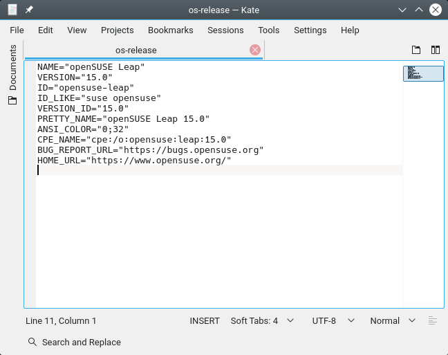  Buscar la versión de openSUSE en la GUI 