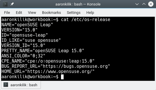 Buscar la versión de openSUSE