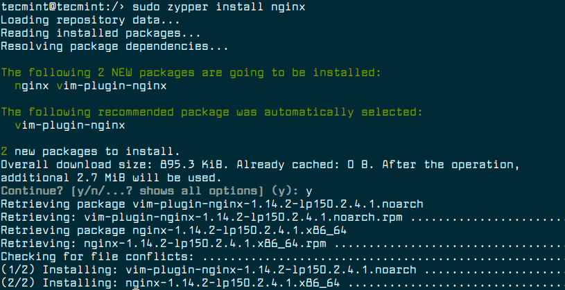 Install Nginx on OpenSuse