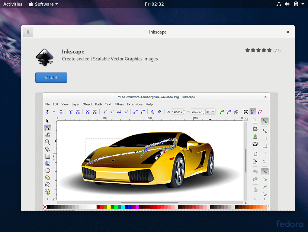 Installieren Sie die Software in Fedora