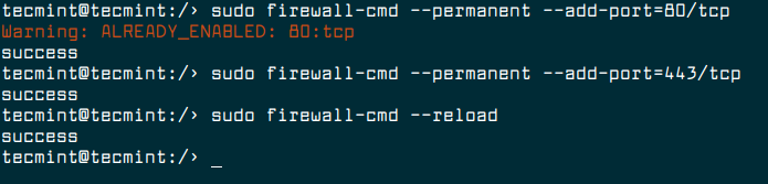 Open Nginx Port on OpenSuse