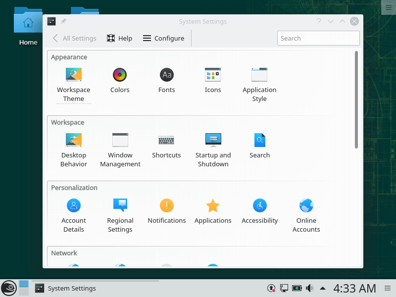 OpenSuSe KDE Desktop-Einstellungen