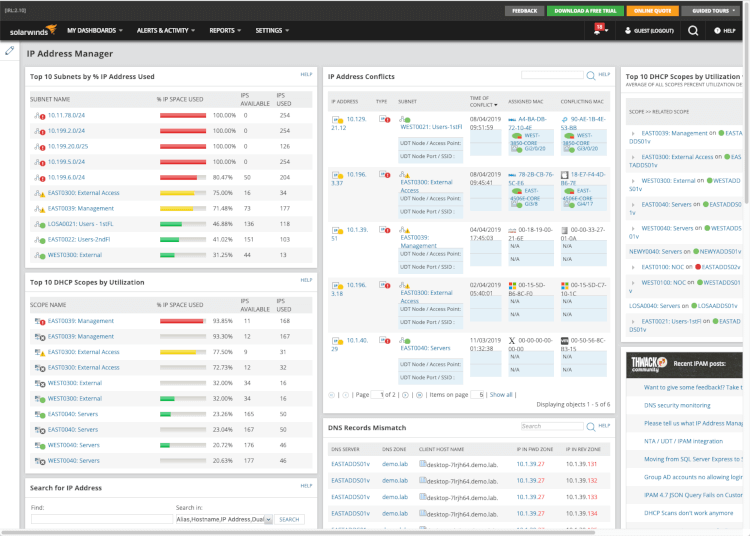 SolarWinds IP Address Manager