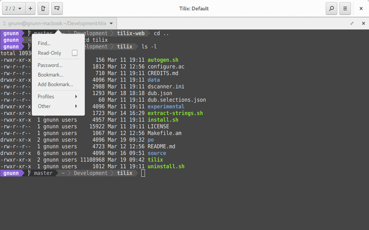 Tilix - GTK3 Tiling Terminal Emulator für Linux