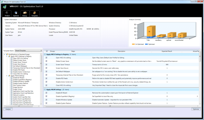 VMware OS Optimization Tool