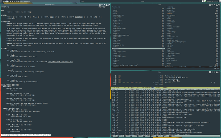 awesome - Framework Window Manager for Linux