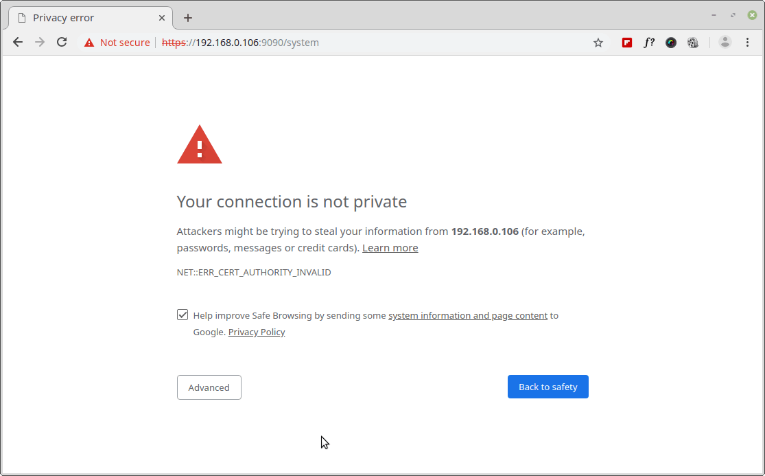 Accept SSL Security Exception