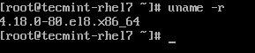  Verificar la versión del kernel de RHEL 8 