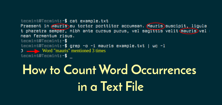 Count Word Occurrences in Linux File