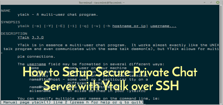 Install Ytalk SSH Chat Server in Linux