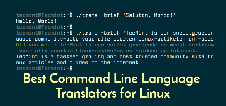 Linux Commandline Translators