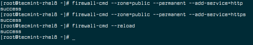 Open Nginx Port on RHEL 8 Firewall