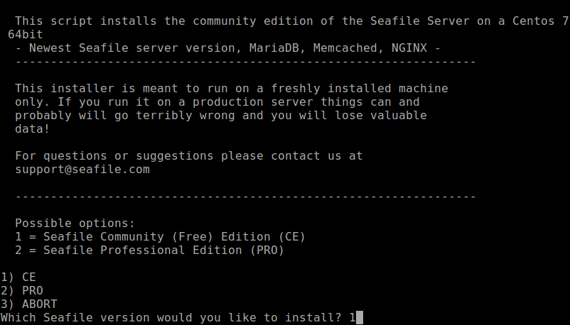 Seafile Installation Script