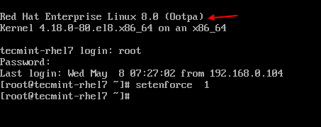 Set SELinux to Enforcing in RHEL 8