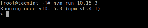 Run Node Version in Linux