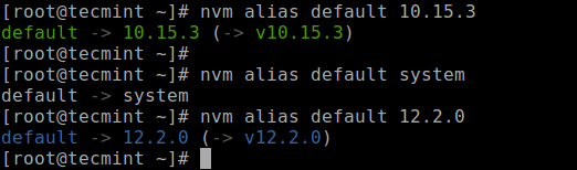 Set Default Node Version in Linux