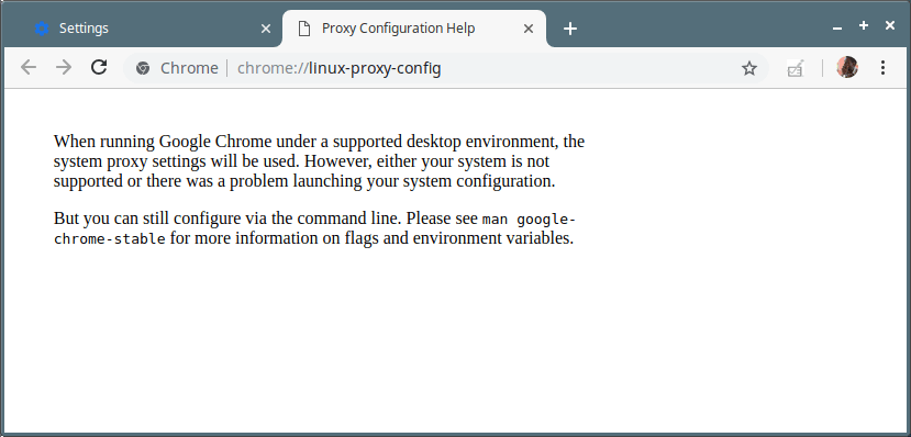 Chrome Proxy Configuration