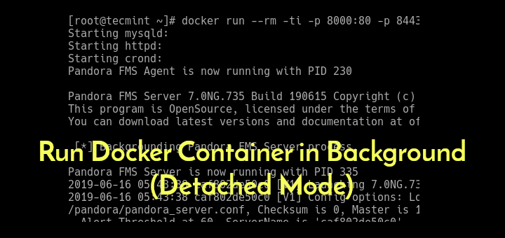 Run Docker Container in Background