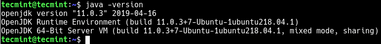  Verificar la versión de Java en Ubuntu 